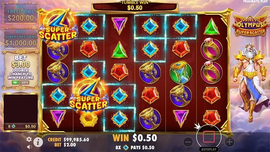 Слот Gates of Olympus Super Scatter
